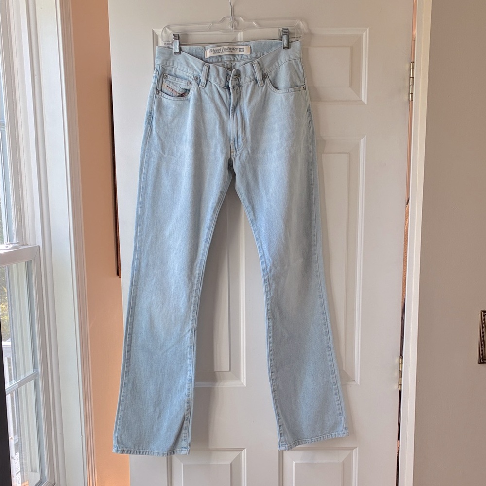 Diesel Industry Women’s Straight-Leg Jeans Cotton Blue Light Wash Size 30